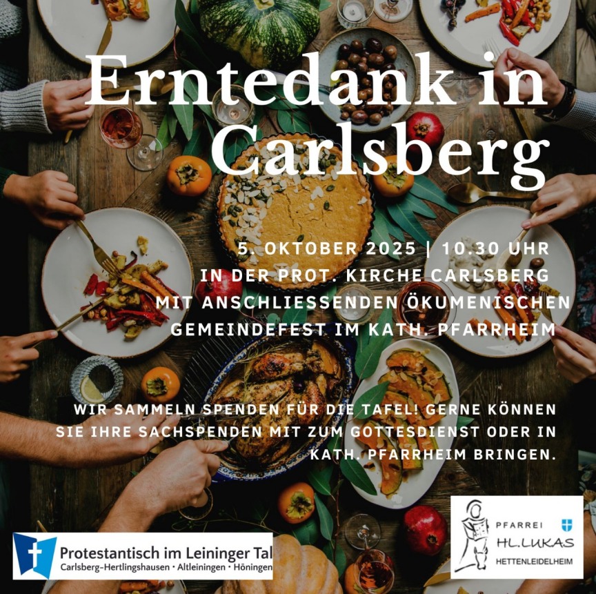 Erntedank- Gottesdienst mit anschließendem Gemeindefest